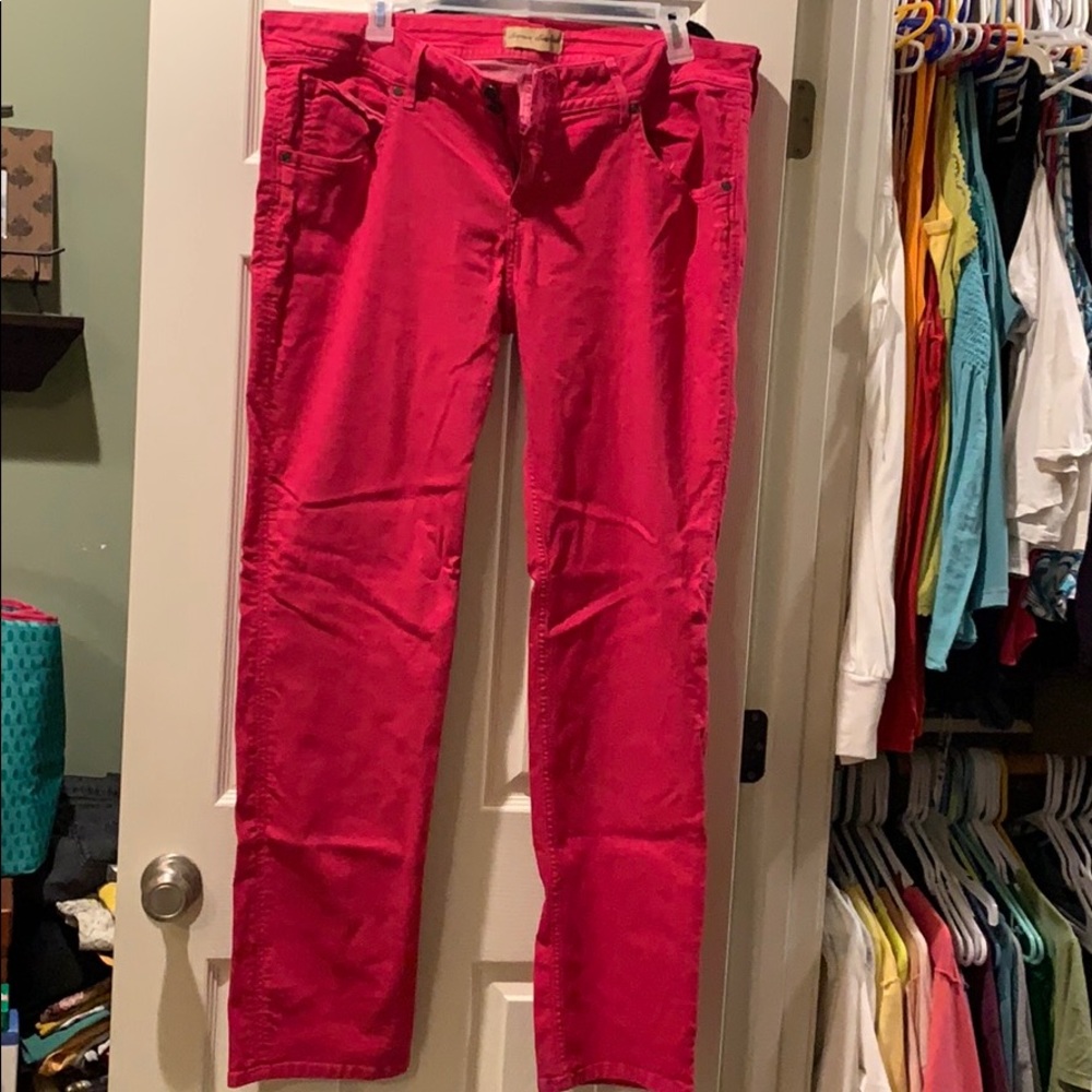 Hot pink straight jeans size 22